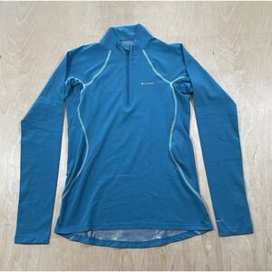COLUMBIA Womens Sweatshirt Size‎ Small Blue 1/4 Zip Pullover